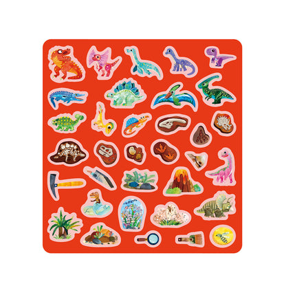 mierEdu -  Jelly Stickers 34 stk - Flytbare - Dinoland