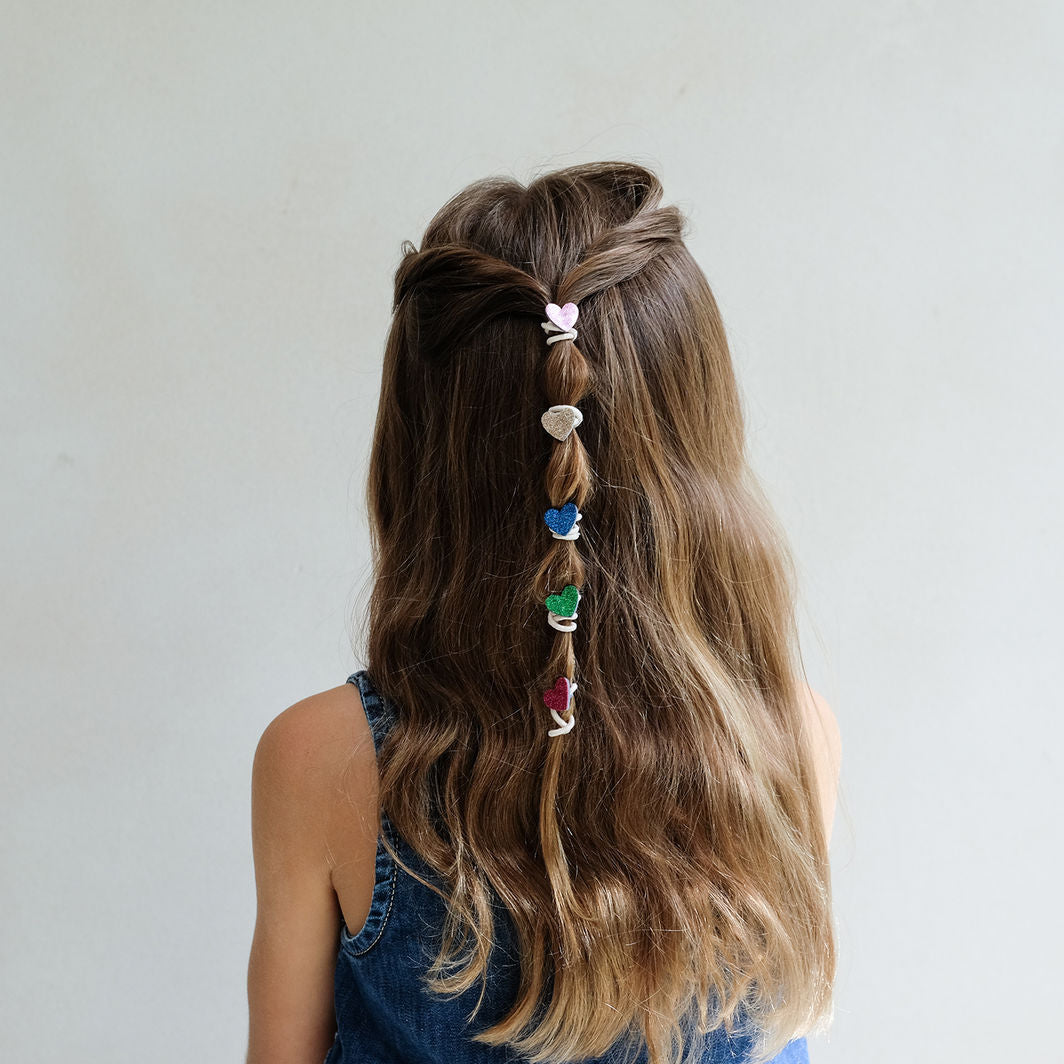 Mimi &amp; Lula Hårpynt, 8 hårelastikker - Mini Jazzy Heart Dancing Queen