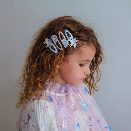 Mimi &amp; Lula 4 Hårspænder - Unicorn and Rainbow