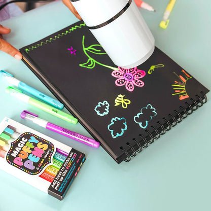 Ooly, magic Puffy Pens 6 stk - Neon