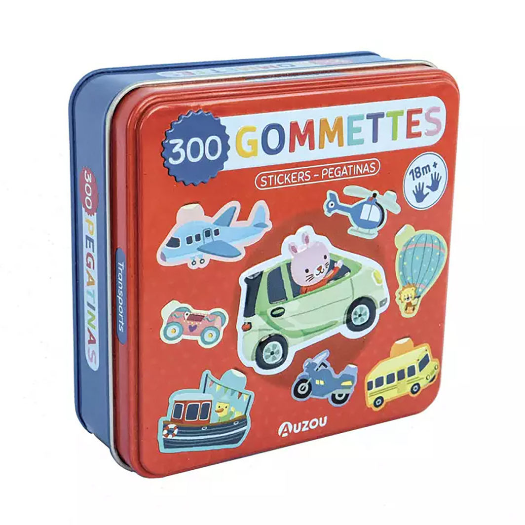 Auzou Klistermærker i metalæske, Transportmidler
