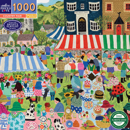 eeBoo Puslespil 1000 brk, Country Fair