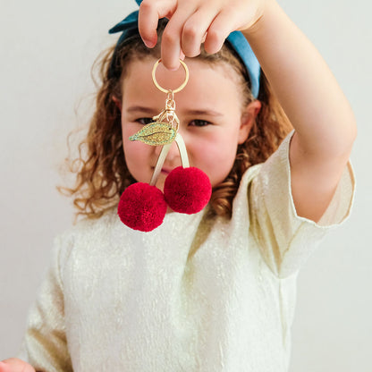 Mimi &amp; Lula Nøglering - Pom Pom Cherries