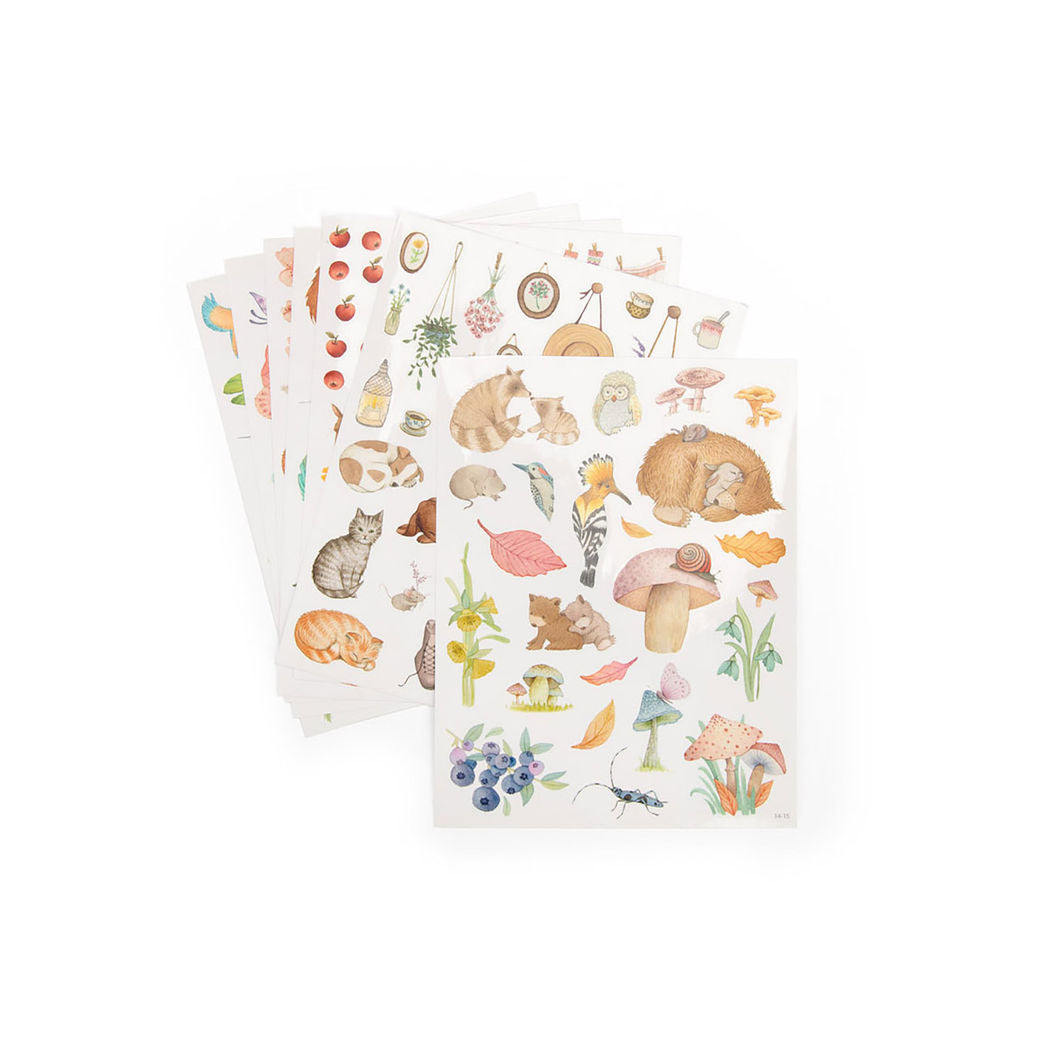 Moulin Roty Malebog med 230 klistermærker, Les Rosalies