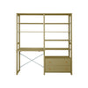 By Aulum Agger Deluxe Stigereol m. skrivebord, H: 179 x B: 163 cm - Olive