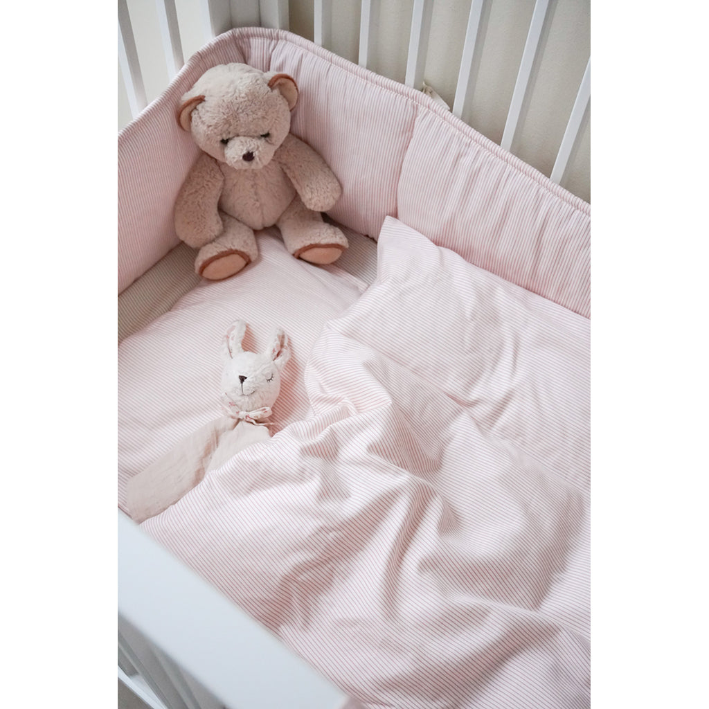 Cam Cam juniorsengetøj, økologisk, GOTS - Classic Stripes Rose