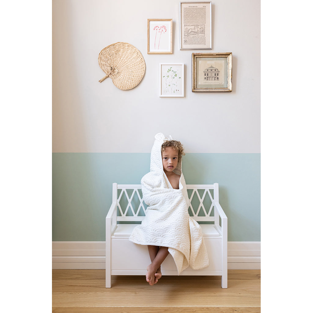 Cam Cam bænk, Harlequin Kids storage bench - hvid