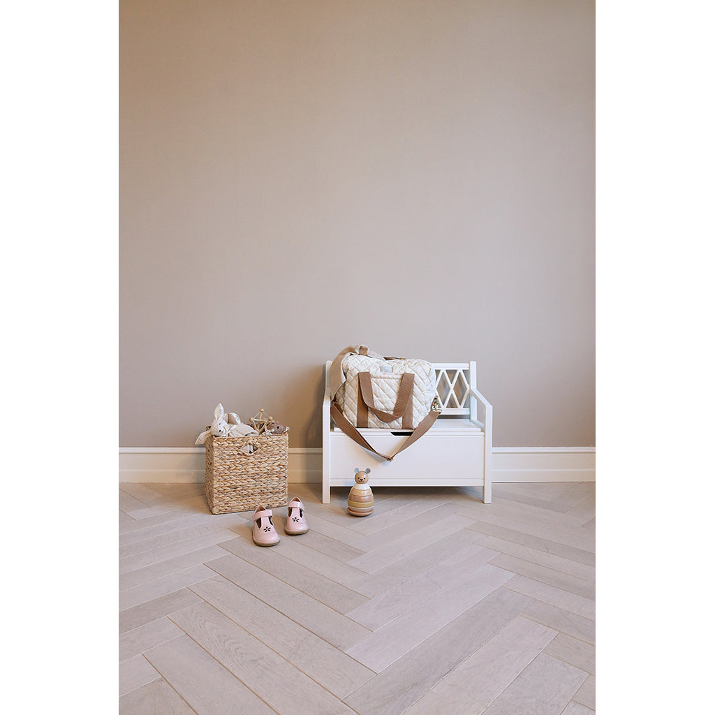 Cam Cam bænk, Harlequin Kids storage bench - hvid