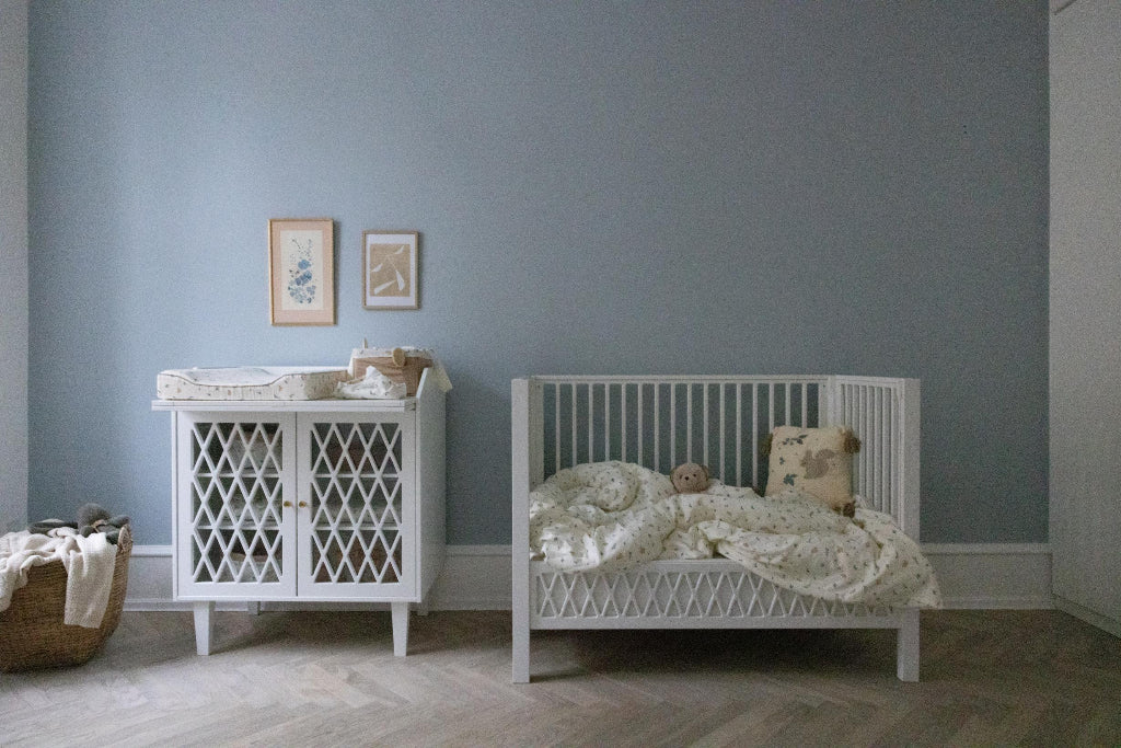 Cam Cam broderet pude, Økologisk, OCS - Blueberries