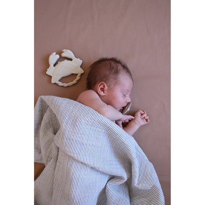 Cam Cam muslin babytæppe, økologisk, GOTS - Stripe blue