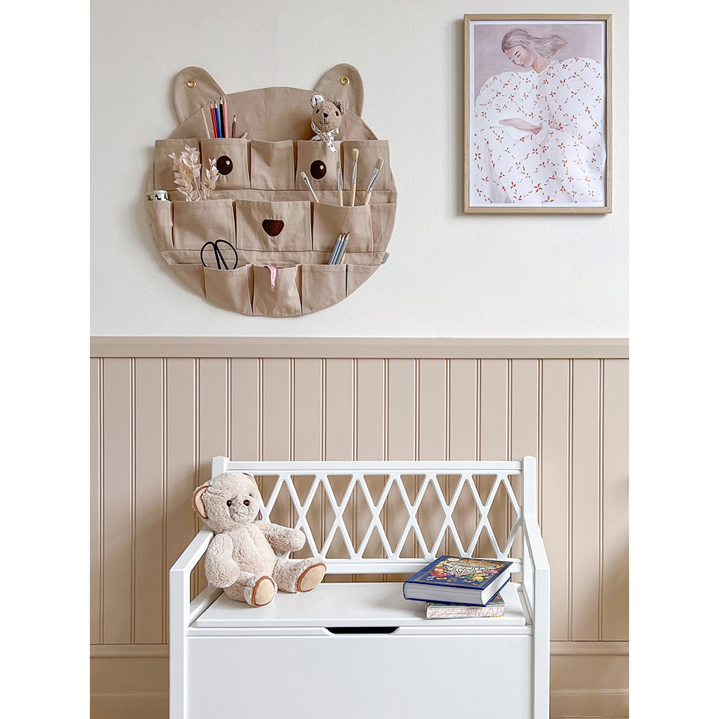 Cam Cam bænk, Harlequin Kids storage bench - hvid