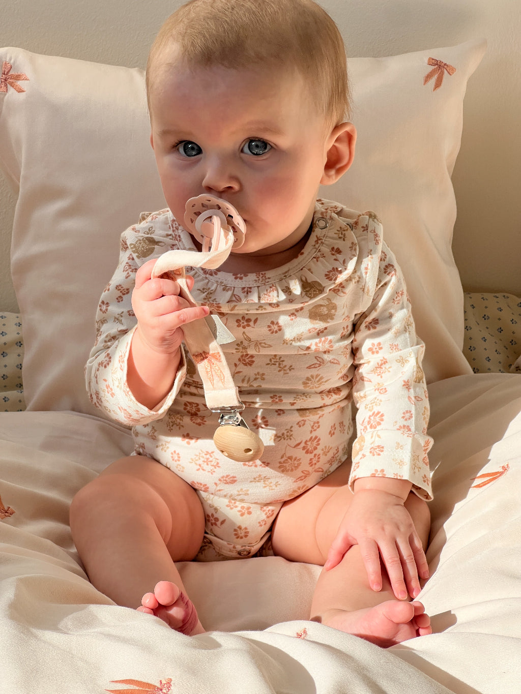 Cam Cam broderet suttesnor, Økologisk, GOTS - Ballerina