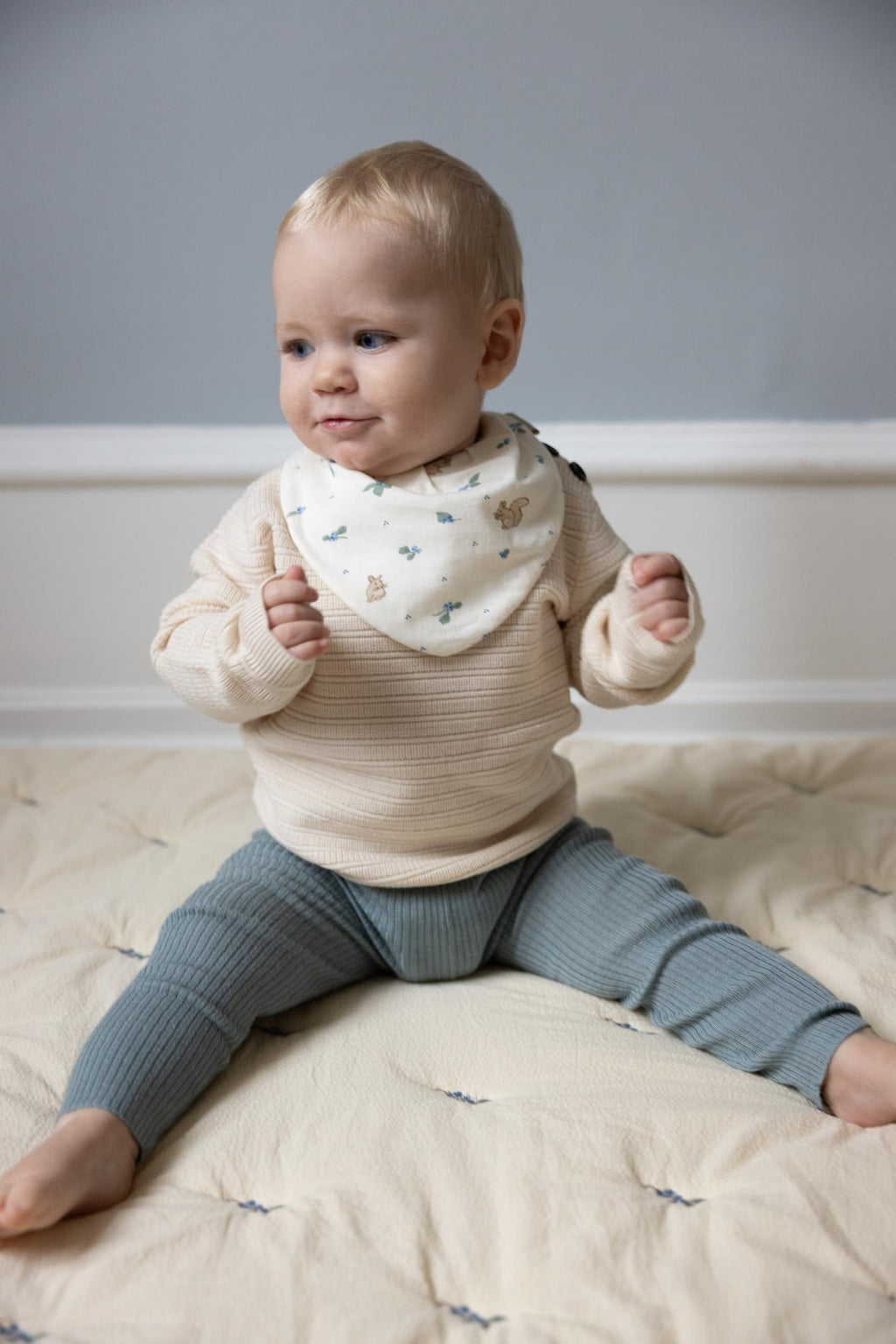 Cam Cam bandana hagesmæk, jersey, 2-Pack - GOTS - Blueberries