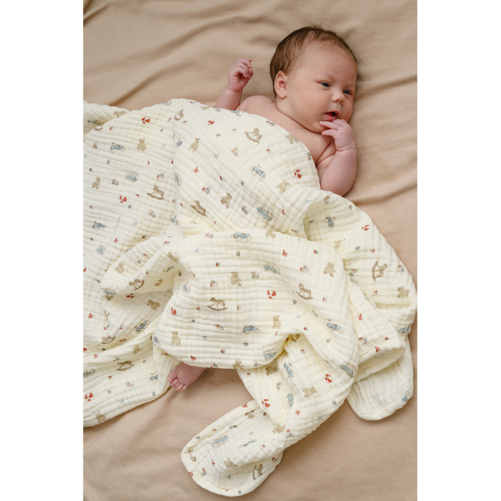 Cam Cam muslin babytæppe, økologisk, GOTS - Vintage Toys