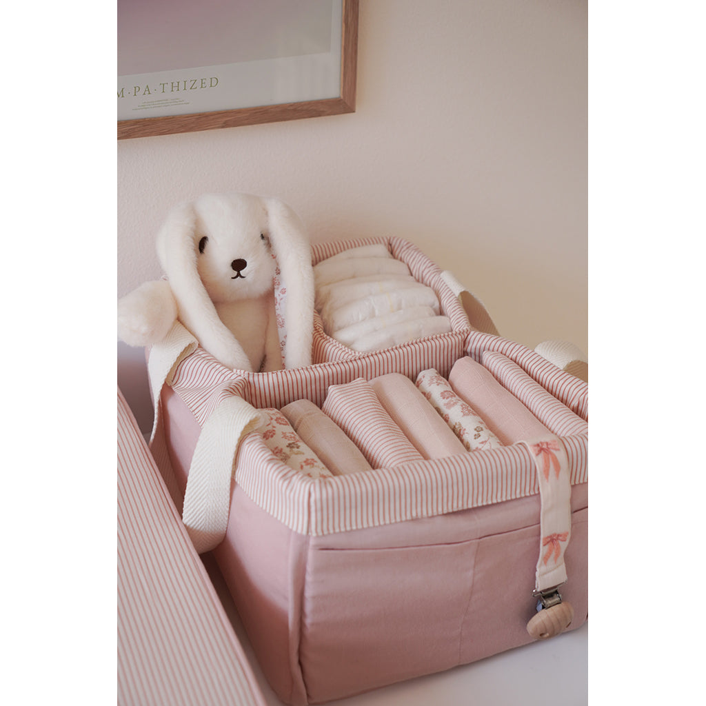 Cam Cam stofbleer, 2-pak økologisk, GOTS - Classic Stripes Rose
