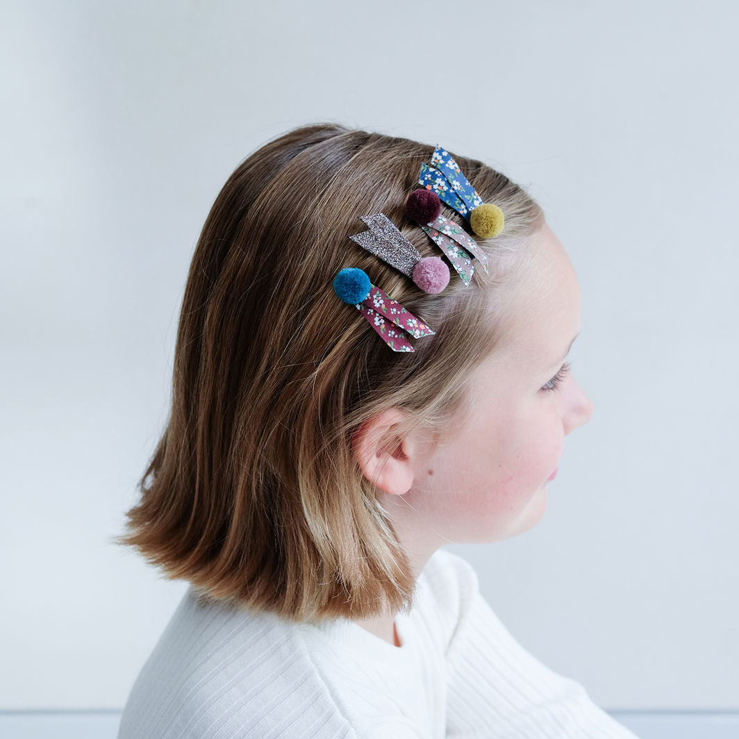Mimi &amp; Lula, 4 Hårclips - Pom Pom Into the Woods