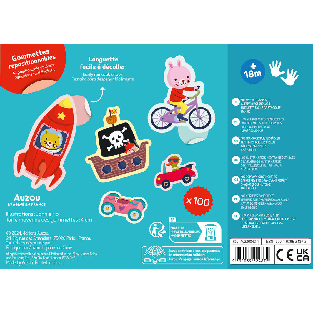 Auzou Mine første klistermærker, Transportmidler