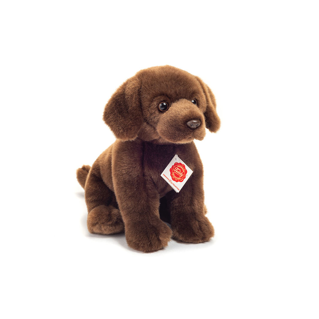 Teddy Hermann bamse, Siddende Labrador, brun -  25 cm