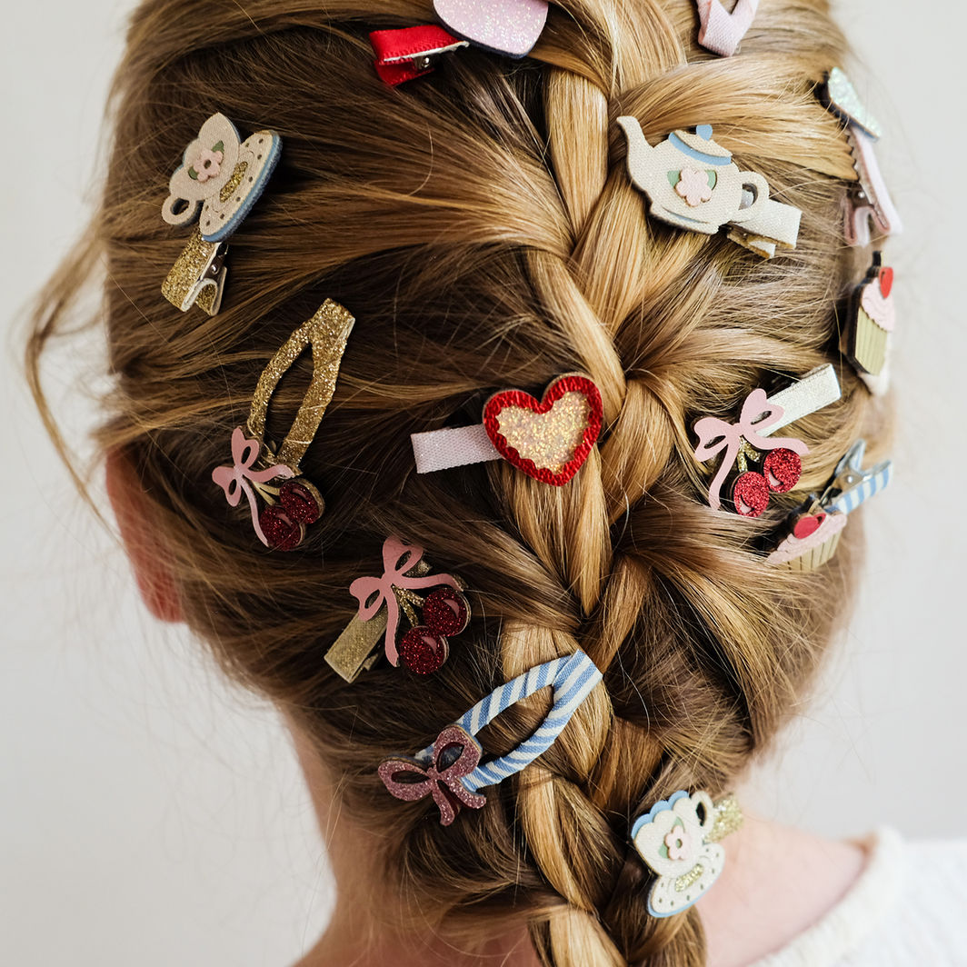 Mimi &amp; Lula 8 Hårclips - Fancy Cherries