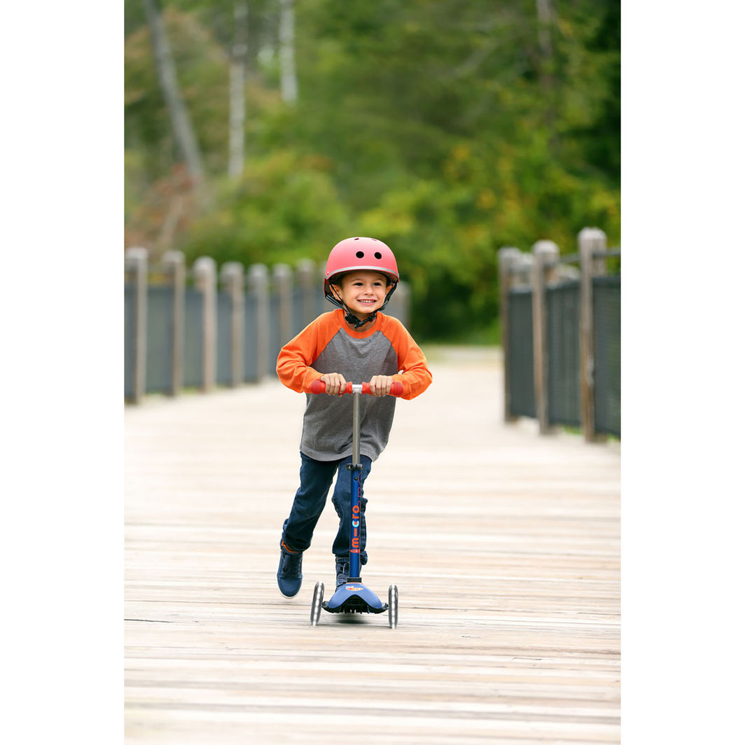 Micro Løbehjul, Mini Deluxe LED - Navy Blue