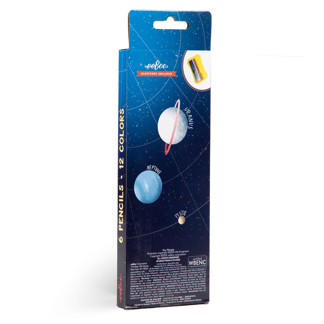 eeBoo - 6 jumbo farveblyanter - Our Planets Special