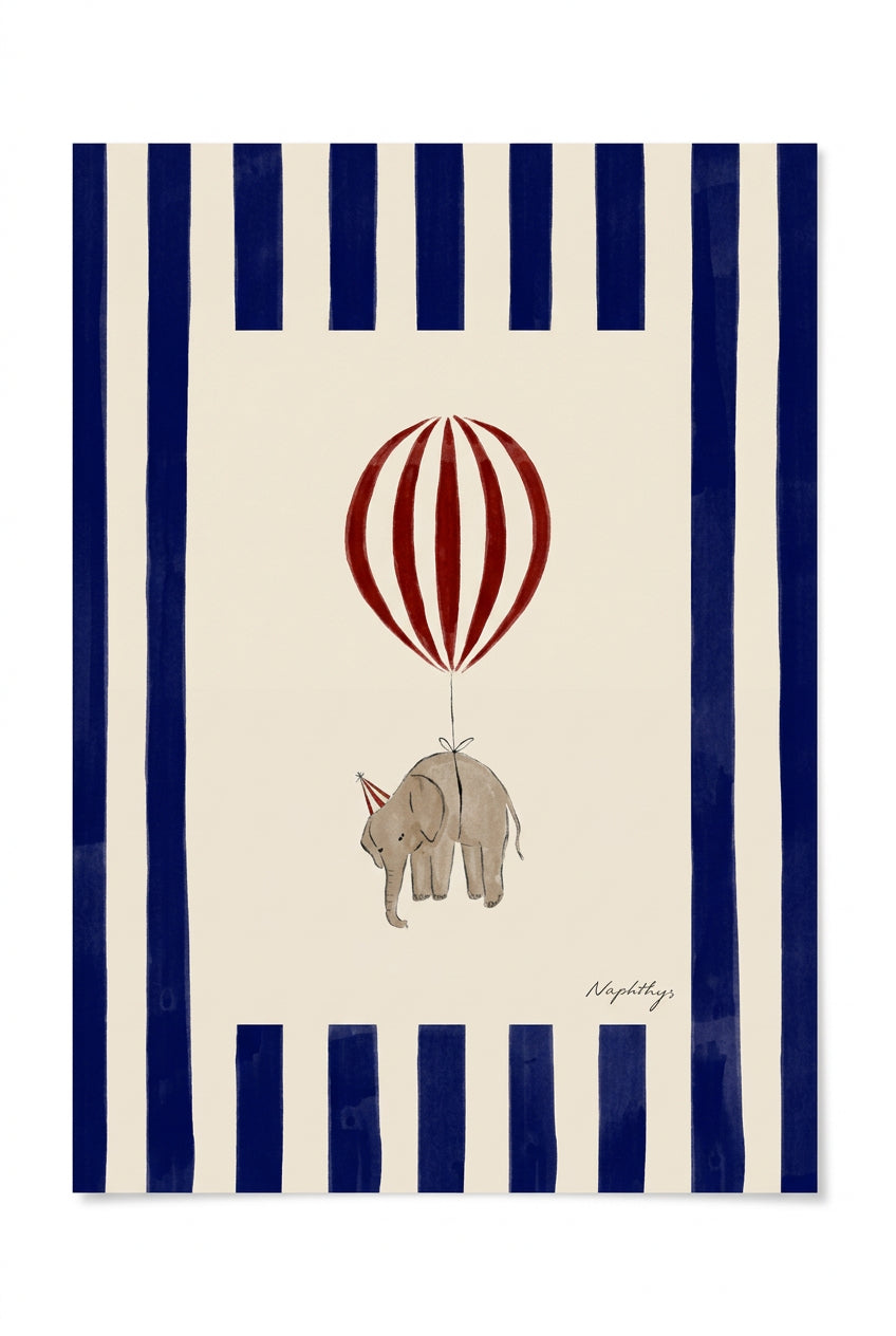Nephthys Illustrated plakat, Elephant ballon - A4