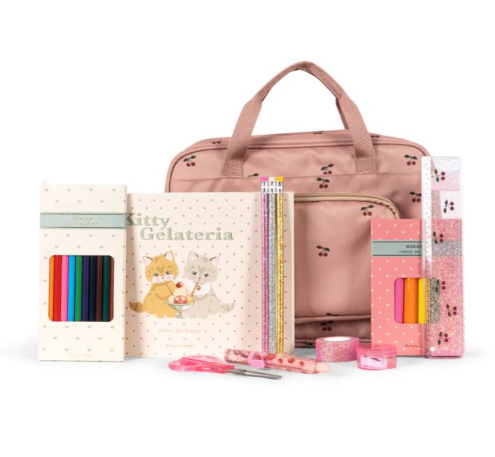 Konges Sløjd holiday essentials taske, med indhold - cherry