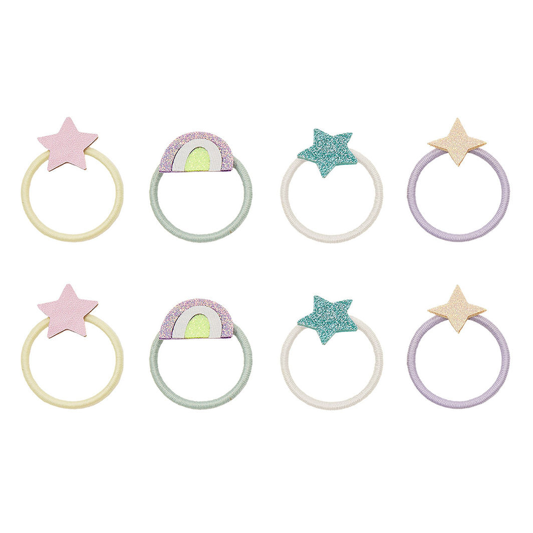 Mimi &amp; Lula 8 hårelastikker, Mini Rainbow and Star My Little Unicorn