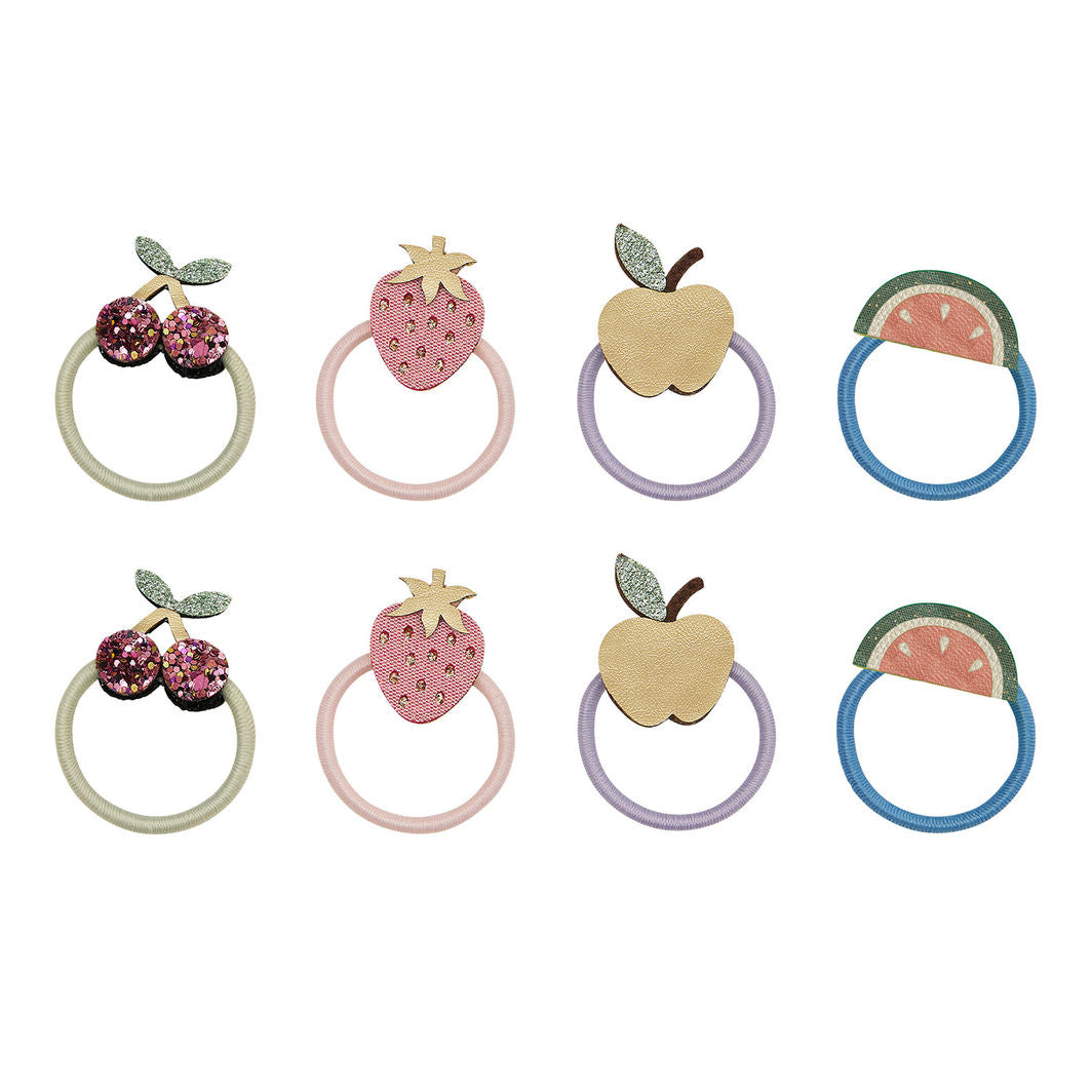 Mimi &amp; Lula 8 hårelastikker, Mini Fruit Salad Spring on the Farm