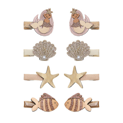 Mimi &amp; Lula 8 hårclips, Mini Mermaid Ocean Pearl