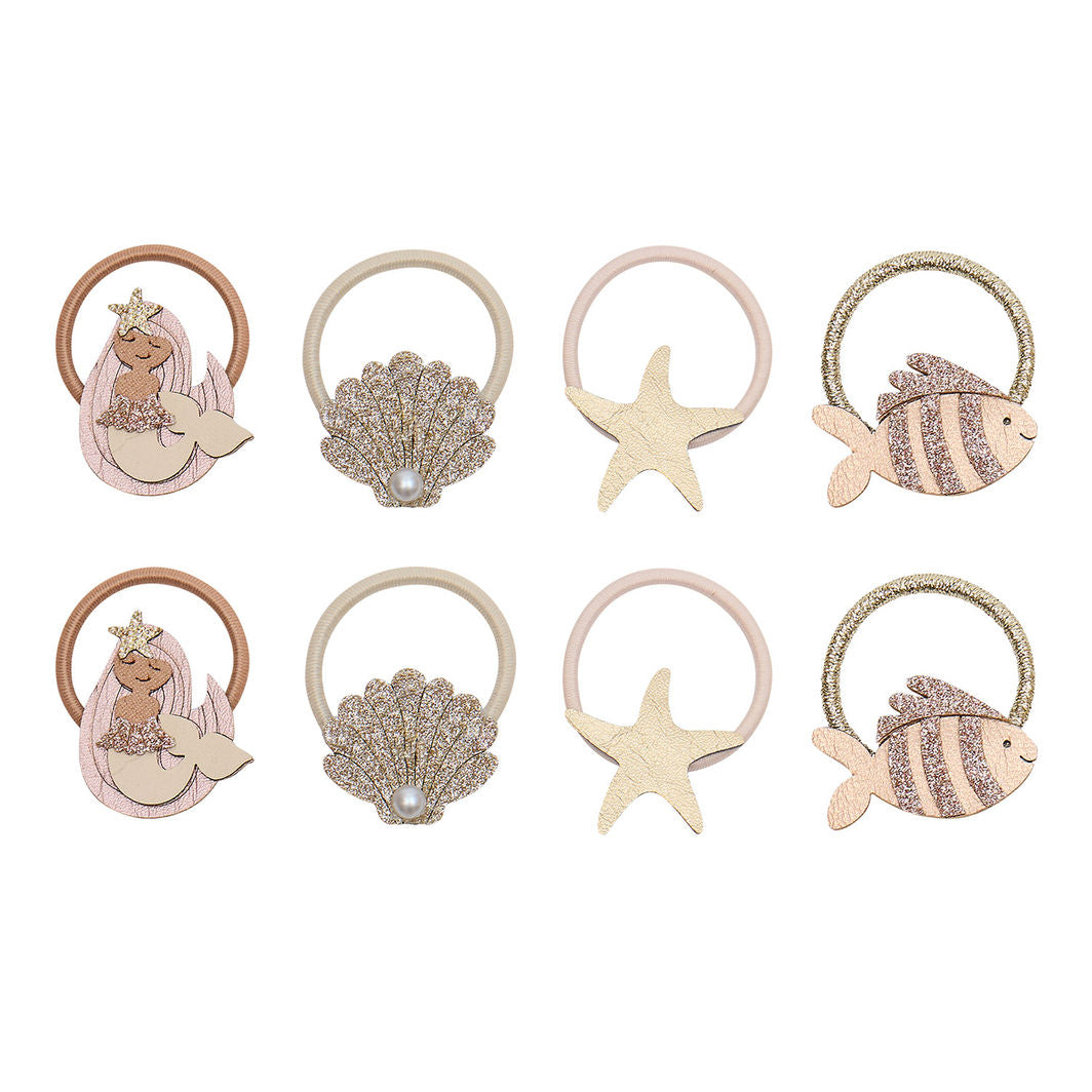 Mimi &amp; Lula 8 hårelastikker, Mini Mermaid Oceal Pearl