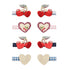 Mimi & Lula 8 hårclips, Mini Red Cherries Mon Cheri