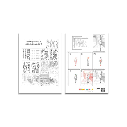 KidyDraw tegnetavle m lys, Manga