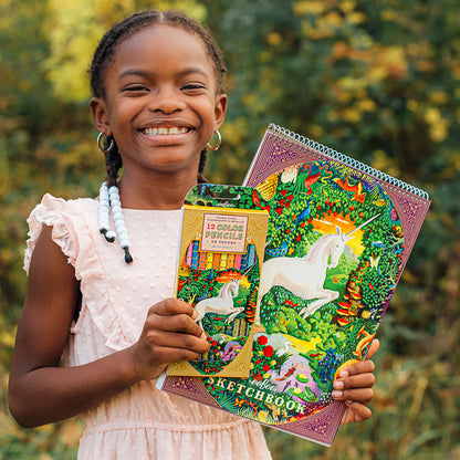 eeBoo  12 dobbelte farveblyanter, Neon Metallic - Enhjørning