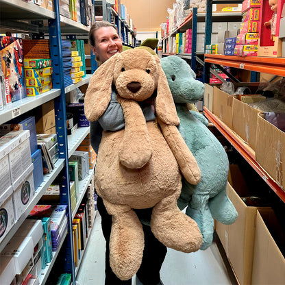 Jellycat bamse, Bashful Toffee hund, virkelig stor hund - 108 cm