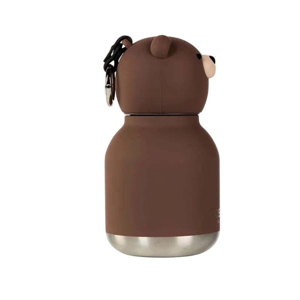 Asobu Bestie Mini termo drikkedunk m. nøglering, 200 ml. - Brun bjørn