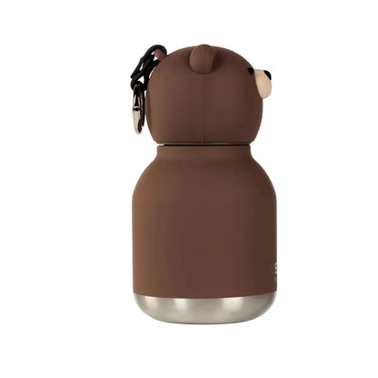 Asobu Bestie Mini termo drikkedunk m. nøglering, 200 ml. - Brun bjørn