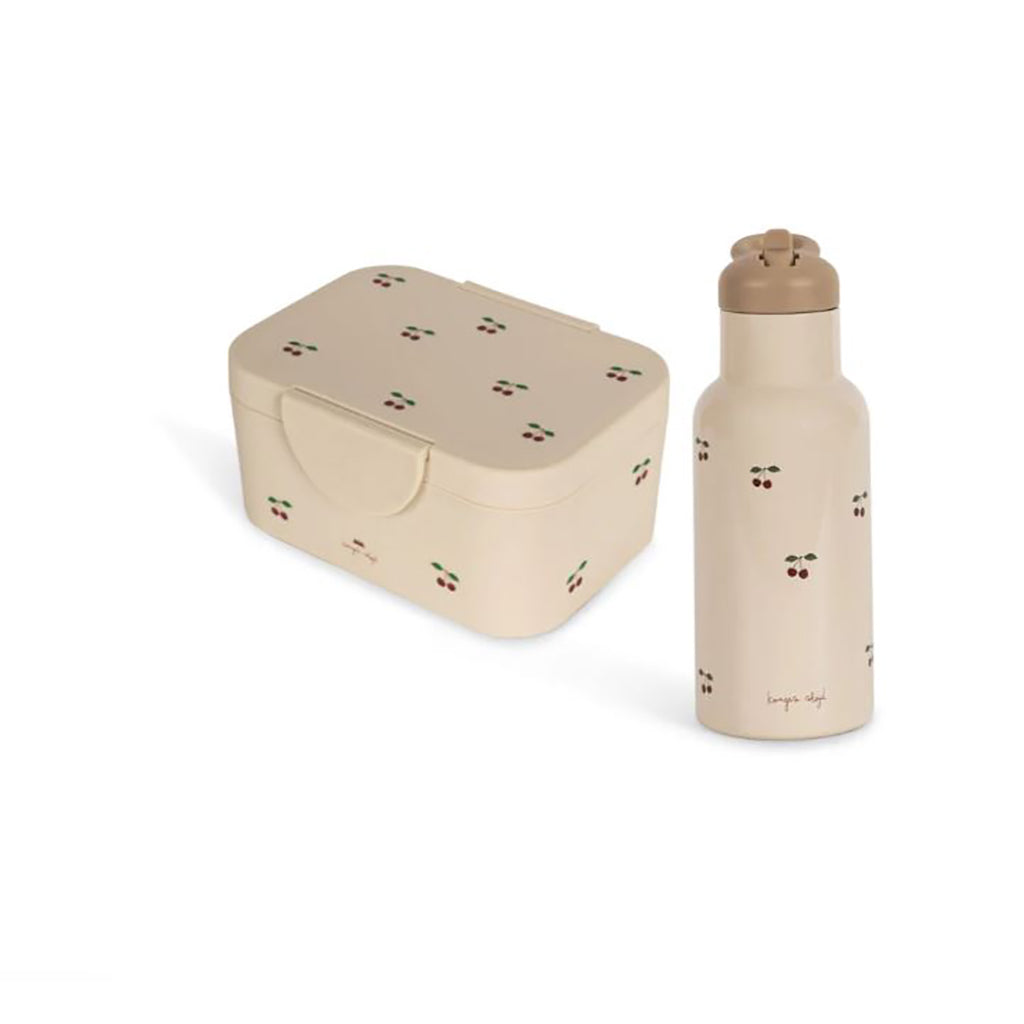 Konges Sløjd Lunch box set, Madkasse og drikkedunk - Cherry Blush