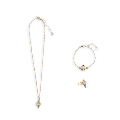 Konges Sløjd Sweet smykkesæt, Gold