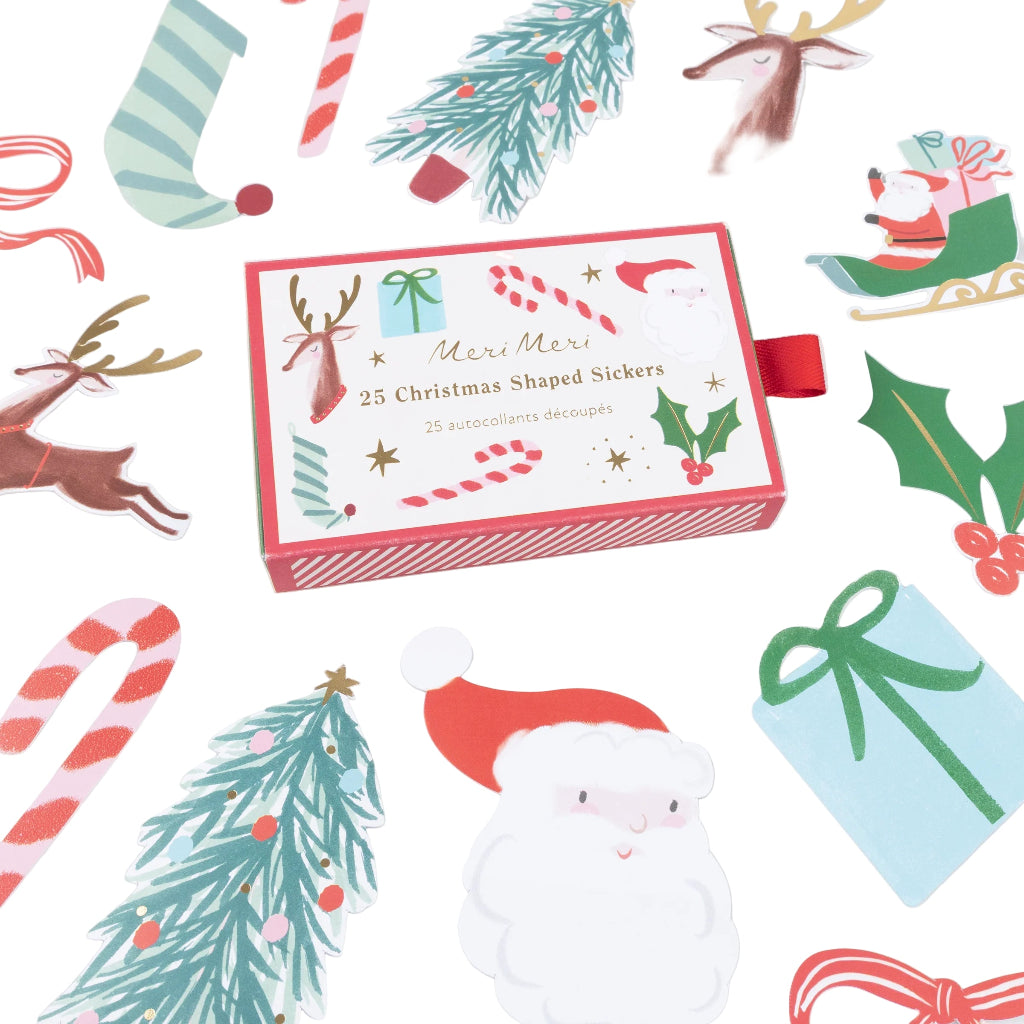 Meri Meri klistermærker, Julemotiver - 25 stk.