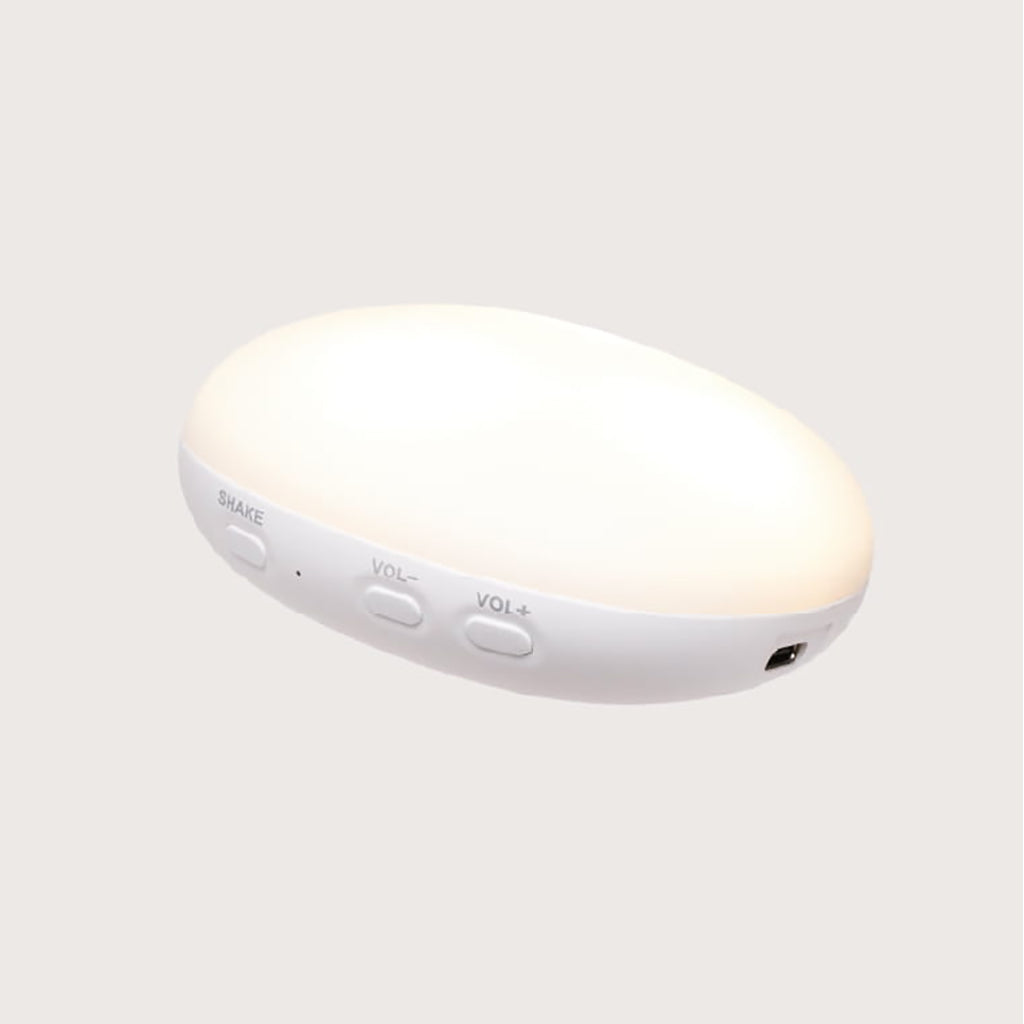 Moonie 2.0, økologisk Humming bjørn m pink noise og lampe - Sand