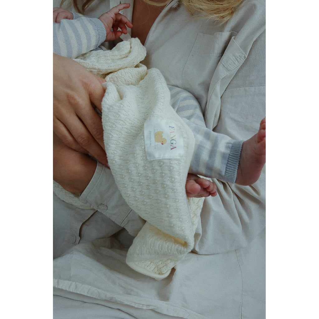 Fanga Fontana Venti baby cardigan, økologisk, Gray dawn  - str. 1 - 9 mdr.