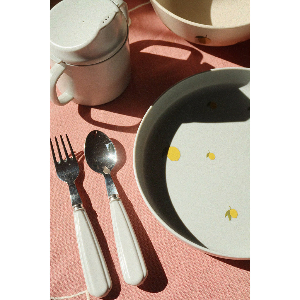 Konges Sløjd bestiksæt i rustfrit stål, 8 stk. - Creme-Onyx