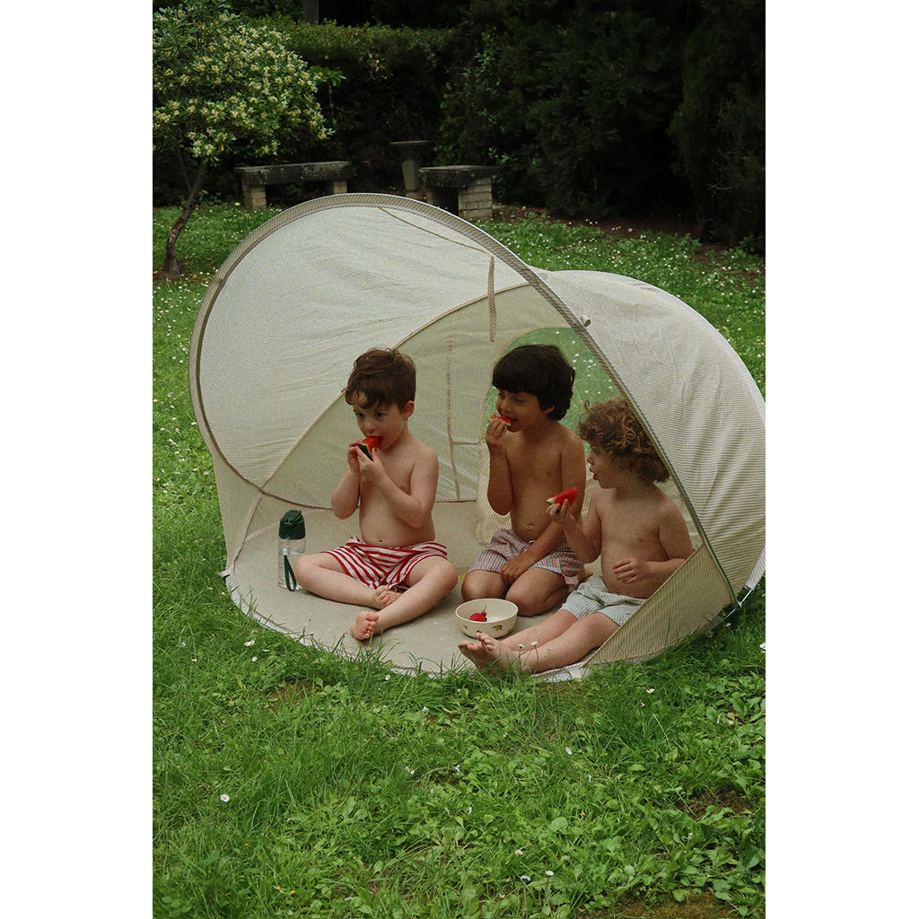 Konges Sløjd, mini pop-op strandtelt, UV 50+ - Tea stripe