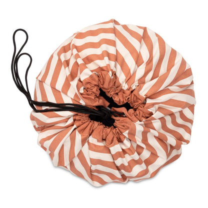 Play&amp;Go To-i-én tæppe, Stripes brown