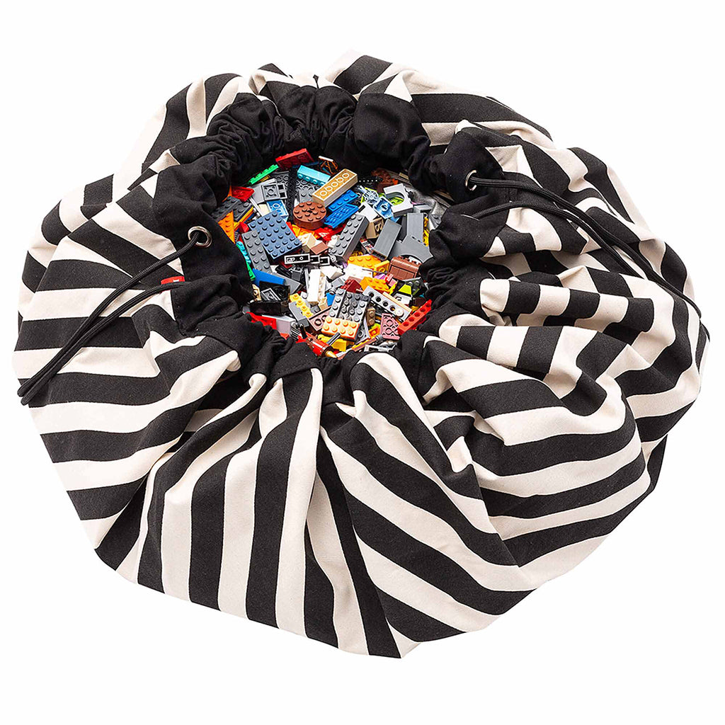 Play&amp;Go To-i-én tæppe, Stripes black