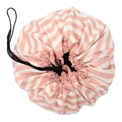 Play&amp;Go To-i-én tæppe, Stripes pink