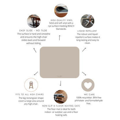 Noui Noui Floor mat, stoleunderlag - Olive hazel gray