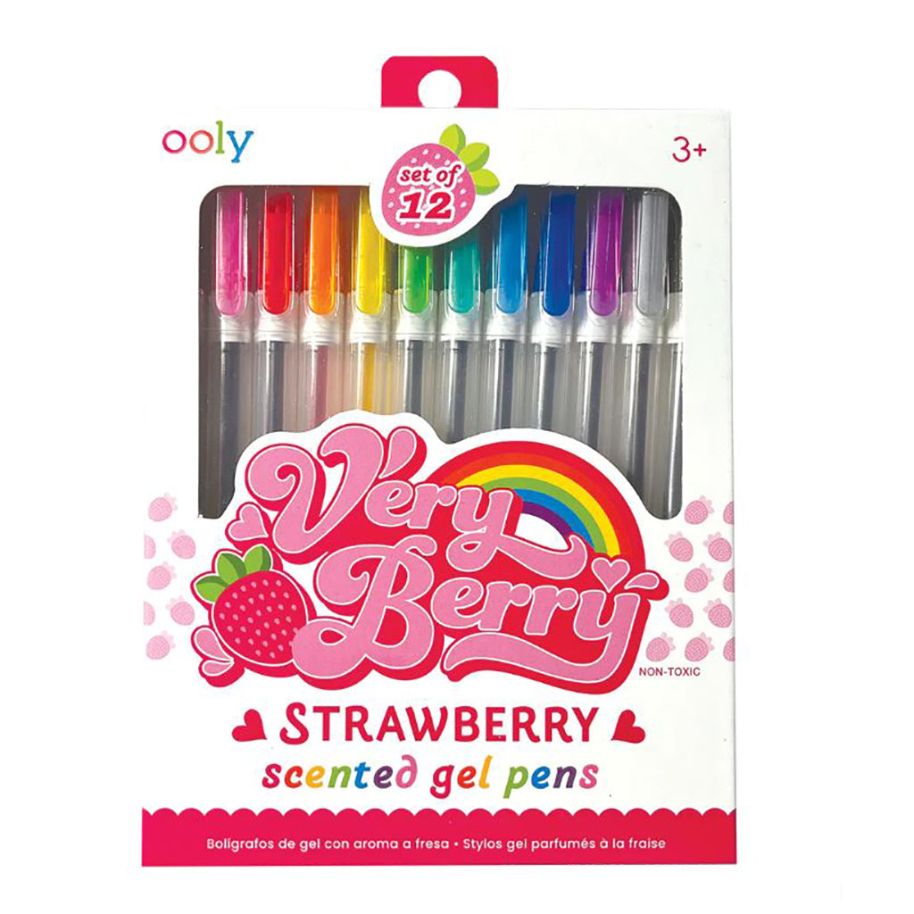 OOLY - Gelpen med duft 12 stk - Very Berry Strawberry