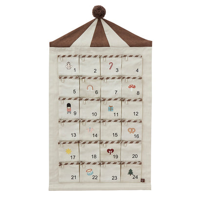 OYOY Cirkus Julekalender - Beige/ brown